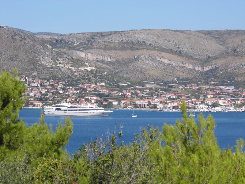 Ausblick vom Balkon über die "Trogir bay"