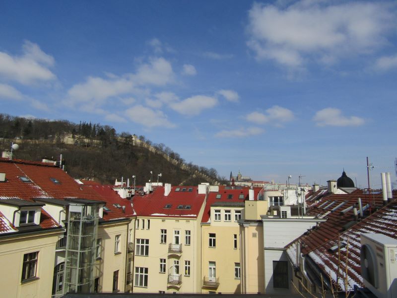 Blick aus der Hotelterrasse zum Hradschin