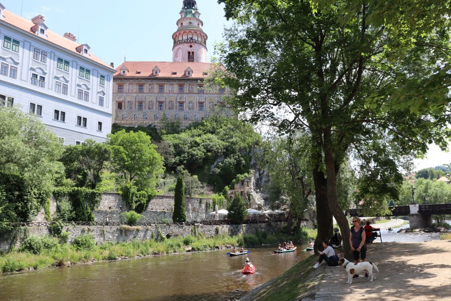 Cesky Krumlov mit der Moldau